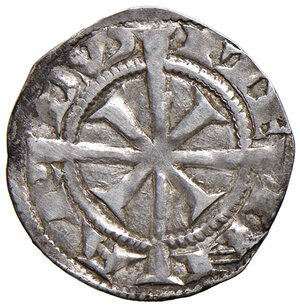 reverse: Merano. Mainardo II (1258-1295) e successori. Grosso tirolino 1274-1306 (11° contrassegno) AG gr. 1,26. CNTM M121 var. MIR 175. MEC 12, 967. Migliore di BB