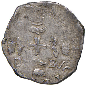 reverse: Messina. Carlo II di Spagna (1665-1700). Da 3 tarì 16? (sigle DI-BV; D. Giovanni Battista Vigevi zecchiere) AG gr. 7,92. Spahr 7/15. MIR 365. Molto rara. BB 