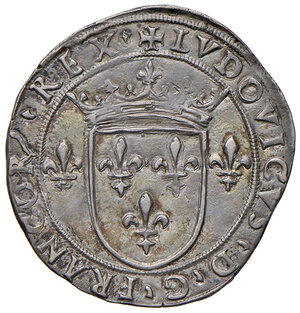 obverse: Milano. Luigi XII re di Francia (1500-1513). Grosso regale da 6 soldi AG gr. 3,77. Crippa 6. MIR 239/2. Molto raro. q.SPL 