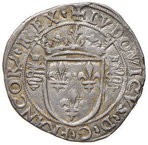 obverse: Milano. Luigi XII re di Francia (1500-1513). Grosso regale da 3 soldi AG gr. 1,97. Crippa 10. MIR 243. Migliore di BB