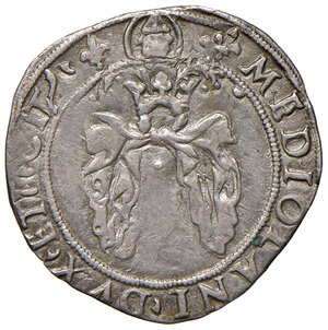 reverse: Milano. Luigi XII re di Francia (1500-1513). Grosso regale da 3 soldi AG gr. 1,97. Crippa 10. MIR 243. Migliore di BB