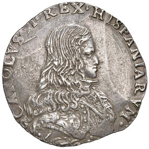 obverse: Milano. Carlo II di Spagna (1665-1700). Filippo 1676 AG gr. 27,70. Crippa 3. MIR 387/1. q.SPL 