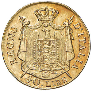 reverse: Milano. Napoleone I re d’Italia (1805-1814). Da 40 lire 1808 AV. Pagani 11. Crippa 24/C. MIR 479/2. Buon BB 