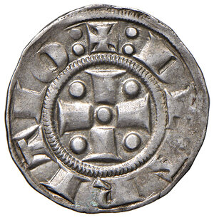 obverse: Arezzo. Repubblica (sec. XIII). Grosso da 12 denari dopo il 1250 AG gr. 1,41. CNI 13. MIR 8. Villoresi 14. Raro. q.SPL 200