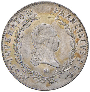 obverse: Milano. Francesco I d’Asburgo-Lorena (1815-1835). Monetazione imperiale. Da 20 kreuzer 1819 AG. Pagani 139. Crippa 23. MIR 514. Rara. SPL 