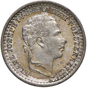 obverse: Milano. Francesco Giuseppe I d’Asburgo-Lorena (1848-1866). Monetazione imperiale. Da 5 soldi austriaci 1859 AG. Pagani 237. Crippa 20. MIR 547. SPL 