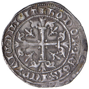 reverse: Napoli. Roberto d’Angiò (1309-1343). Gigliato (segno: giglio) AG gr. 3,97. P.R. 1b. MEC 14, 703-705. MIR 28/2. Giuliani-Fabrizi 73c. Raro. BB 