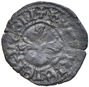 reverse: Napoli. Giovanna II di Durazzo (1414-1435). Denaro MI gr. 0,47. P.R. 1. MEC 14, 740 (1417). MIR 47. Giuliani-Fabrizi 120. Acquistato privatamente da Numismatica de Falco, Napoli. Molto raro. BB 