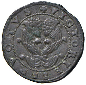 reverse: Napoli. Federico III d’Aragona (1496-1501). Doppio sestino AE gr. 4,24. P.R. 9. MIR 108. Vall-Llosera i Tarrés 327. Acquistato privatamente da Numismatica de Falco, Napoli. Molto raro ed esemplare particolarmente ben conservato, migliore di BB 