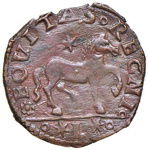 reverse: Napoli. Federico III d’Aragona (1496-1501). Cavallo (sigla L) AE gr. 1,71. P.R. 16b. MIR 110/3. Vall-Llosera i Tarrés 337b. Acquistato privatamente da Numismatica de Falco, Napoli. Raro. q.SPL 