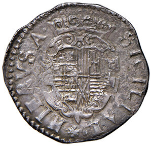 reverse: Napoli. Filippo III di Spagna (1598-1621). Tarì (sigle IAF/G; Giovanni Antonio Fasulo m.d.z., fino al 1611 e Francesco Antonio Giuno m.d.p., 1609-1619) AG gr. 6,09. P.R. 11. MIR 206. Magliocca 14. Raro. Esemplare insolitamente ben coniato e con un bel nitido ritratto, SPL 