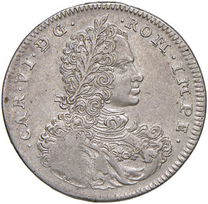 obverse: Napoli. Carlo VI d’Asburgo (già III come re di Spagna e Napoli, 1707-1711) imperatore del S.R.I. (1711-1734). Mezzo ducato 1715 AG gr. 10,81. P.R. 9. MIR 322. Magliocca 86. Raro. Buon BB/BB 