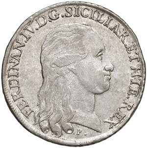 obverse: Napoli. Ferdinando IV di Borbone (1759-1816). I periodo: 1759-1799. Piastra da 120 grana 1795 AG gr. 27,59. P.R. 61. MIR 373. Magliocca 257. Buon BB  