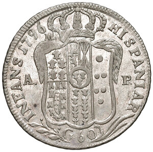 reverse: Napoli. Ferdinando IV di Borbone (1759-1816). I periodo: 1759-1799. Mezza piastra da 60 grana 1796 AG gr. 13,75. P.R. 75. MIR 380. Magliocca 271. Rara. Buon BB