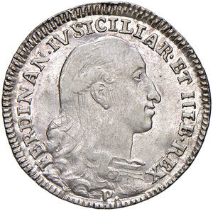 obverse: Napoli. Ferdinando IV di Borbone (1759-1816). I periodo: 1759-1799. Da 20 grana 1796 AG gr. 4,64. P.R. 86. MIR 385/6. Magliocca 283. Ex asta Raffaele Negrini 31/2010, 1553. Fondi lucenti e migliore di SPL  