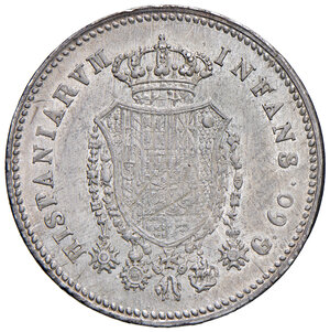 reverse: Napoli. Ferdinando I di Borbone (1816-1825). Mezza piastra da 60 grana 1818 AG. Pagani 88. P.R. 10. MIR 463. Magliocca 447.  Molto rara e in stato di conservazione inusuale per il tipo di moneta, q.SPL