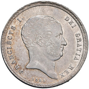 obverse: Napoli. Francesco I di Borbone (1825-1830). Da 120 grana 1825 AG. Pagani 109. P.R. 6. MIR 476. Magliocca 467. SPL