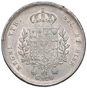 reverse: Napoli. Francesco I di Borbone (1825-1830). Da 120 grana 1825 AG. Pagani 109. P.R. 6. MIR 476. Magliocca 467. SPL