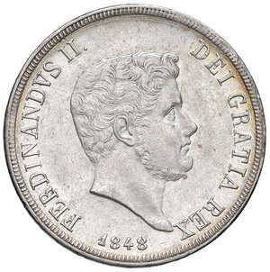 obverse: Napoli. Ferdinando II di Borbone (1830-1859). Da 120 grana 1848 AG. Pagani 210a. P.R. 74. MIR 501/10. Magliocca 556. q.SPL 