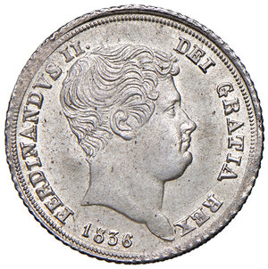 obverse: Napoli. Ferdinando II di Borbone (1830-1859). Da 10 grana 1836 AG. Pagani 288. P.R. 148. MIR 512/1. Magliocca 632. Fondi lucenti, q.FDC 