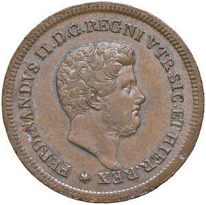 obverse: Napoli. Ferdinando II di Borbone (1830-1859). Da 3 tornesi 1848 CU. Pagani 388. P.R. 237. MIR 526/3. Magliocca 724. Molto rara. Migliore di BB 