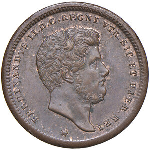 obverse: Napoli. Ferdinando II di Borbone (1830-1859). Da 2 tornesi 1852 CU. Pagani 406. P.R. 254. MIR 528/8. Magliocca 740. Tracce di rame rosso, q.FDC 