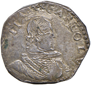 obverse: Palermo. Carlo II di Spagna (1665-1700). Emissioni coi tipi messinesi. Da 4 tarì 1678 (sigla R-C; Regia Corte) AG gr. 10,56. Spahr 26/28. MIR 467/1. Rara. Consuete debolezze di conio, altrimenti q.SPL 