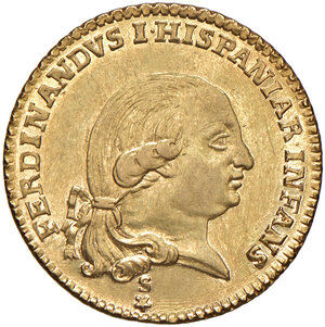 obverse: Parma. Ferdinando di Borbone (1765-1802). Doppia 1787 AV gr. 7,06. CNI 82. MIR 1064/3. Fondi lucenti, più di SPL 