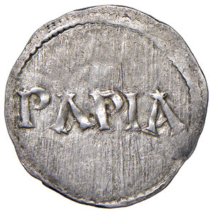 reverse: Pavia. Lotario I imperatore (840-855). Denaro AG gr. 1,63. Depeyrot 780j. MEC 1, 822. MIR 815. Raro. q.SPL