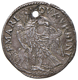 obverse: Pesaro. Francesco Maria I della Rovere (1508-1516 e 1521-1538). Grosso AG gr. 2,16. CNI 3/4. Cavicchi PS, 123. Rarissimo. Moneta di grande fascino. Forato, BB  