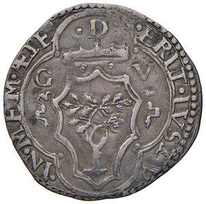 obverse: Pesaro. Guidobaldo II della Rovere (1538-1574). Giulio AG gr. 2,64. CNI 29/33. Cavicchi PS, 130. Raro. Patina di medagliere, BB 