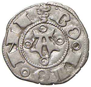 obverse: Bologna. Gian Galeazzo Visconti (1402-1403). Bolognino AG gr. 1,07. Chimienti 95. Acquistato privatamente da Numismatica de Falco, Napoli, il 1° febbraio 1966.  Molto raro. BB 