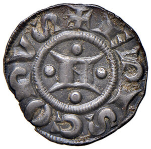 obverse: Reggio Emilia. Nicolò Maltraversi vescovo (1233-1243). Grosso AG gr. 1,35. CNI 1/13. MIR 1256. Patina di medagliere, q.SPL 