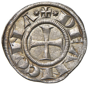 obverse: Ancona. Repubblica (secc. XII-XV). Emissioni del sec. XIII. Grosso agontano dopo il 1280 AG gr. 2,31. Dubbini-Mancinelli pag. 40 (1° tipo). Villoresi 5.  Delicata patina, q.SPL 