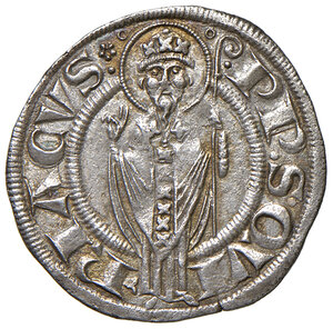 reverse: Ancona. Repubblica (secc. XII-XV). Emissioni del sec. XIII. Grosso agontano dopo il 1280 AG gr. 2,31. Dubbini-Mancinelli pag. 40 (1° tipo). Villoresi 5.  Delicata patina, q.SPL 