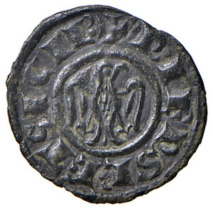 reverse: Brindisi. Federico II di Svevia re di Sicilia (1198-1250) e imperatore dal 1220. Mezzo denaro 1243 MI gr. 0,46. Spahr 129. MEC 14, 558. D’Andrea Hohenstaufen 163.  Raro. SPL 