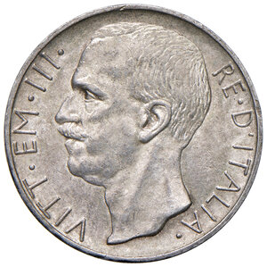 obverse: Savoia. Vittorio Emanuele III re d’Italia (1900-1946). Da 10 lire 1929 (due rosette) AG. Biga. Pagani 694a. MIR 1132h. Non comune. SPL 