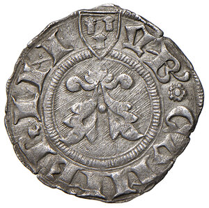 obverse: Camerino. Governo popolare (1434-1444). Bolognino (segno di Emiliano Orfini) AG gr. 0,85. CNI 46. Bellesia Camerino 2/B (Giulio Cesare Varano 1444-1502). q.SPL