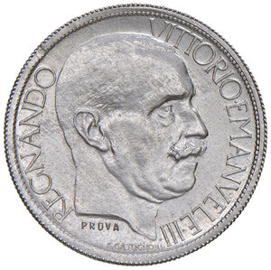 obverse: Savoia. Vittorio Emanuele III re d’Italia (1900-1946). Da 2 lire 1928 Fiera di Milano AL. Prova. Stabilimenti Johnson. Luppino 427. Molto rara. FDC 