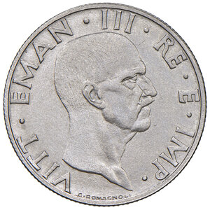 obverse: Savoia. Vittorio Emanuele III re d’Italia (1900-1946). Da 50 centesimi 1938/XVI AC. Impero. Per numismatici. Pagani 820. MIR 1151l. Tiratura di 20 esemplari.  Estremamente rara. Graffietti al dr., altrimenti FDC 