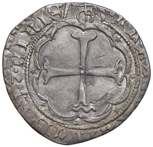 reverse: Siena. Repubblica. Emissioni del 1404-1555. Grosso da 5 soldi e 6 denari (1404-1423) AG gr. 2,05. MIR 514/4 (segno 49). Castelli 77/6 (segno 32). Raro. Tosato, buon BB 