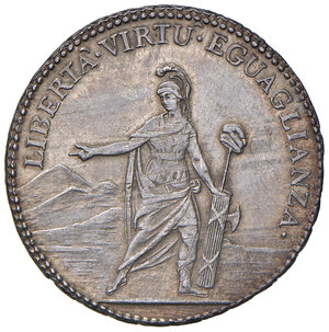 reverse: Torino. Repubblica Piemontese (1798-1799). Quarto di scudo anno VII AG gr. 8,80. Pagani 2. MIR 1007. Molto raro. SPL