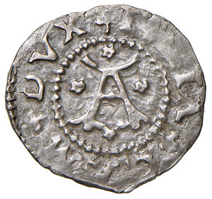 obverse: Camerino. Giulia Varano (1527-1534). Bolognino (sigla L) AG gr. 0,40. CNI 48. Bellesia Camerino 24. Molto raro. q.SPL 