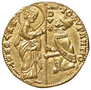 obverse: Venezia. Giovanni Soranzo (1312-1328). Ducato AV gr. 3,54. Paolucci 1. Molto raro. SPL 