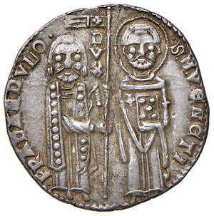 obverse: Venezia. Francesco Dandolo (1329-1339). Grosso AG gr. 2,13. Paolucci 2. Raro. q.SPL