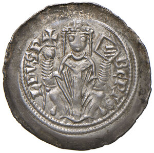 obverse: Aquileia. Bertoldo di Merania (1218-1251). Denaro AG gr. 1,14. Bernardi 15. MIR 11. MEC 12, 834. Molto raro. SPL 