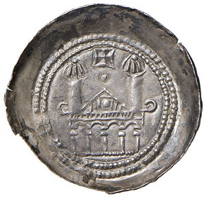 reverse: Trieste. Wolcango (1192-1199). Denaro dopo il 1195 AG gr. 0,92. Bernardi W1, pag. 63. MIR 273. MEC 12, –. Rarissimo. q.SPL 