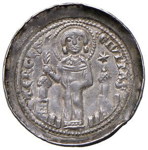 reverse: Trieste. Leonardo (1231-1233). Denaro AG gr. 1,20. Bernardi L, pag. 72. MIR 281. MEC 12, –. Molto raro. Migliore di BB 