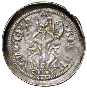 obverse: Trieste. Arlongo (1254-1280). Denaro AG gr. 1,11. Bernardi AS, pag. 86. MIR 292. MEC 12, 957. Molto raro. q.SPL 