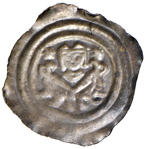 reverse: Griffen. Berthold von Leiningen (1258-1285). Bracteato AG gr. 0,56. CNA Ce1. Buon BB 